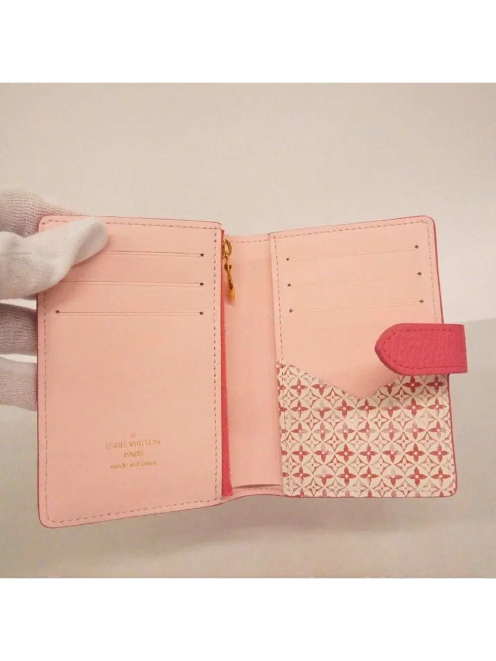 Louis Vuitton Wallet Taurillon LV Vertical CP Fuchsia